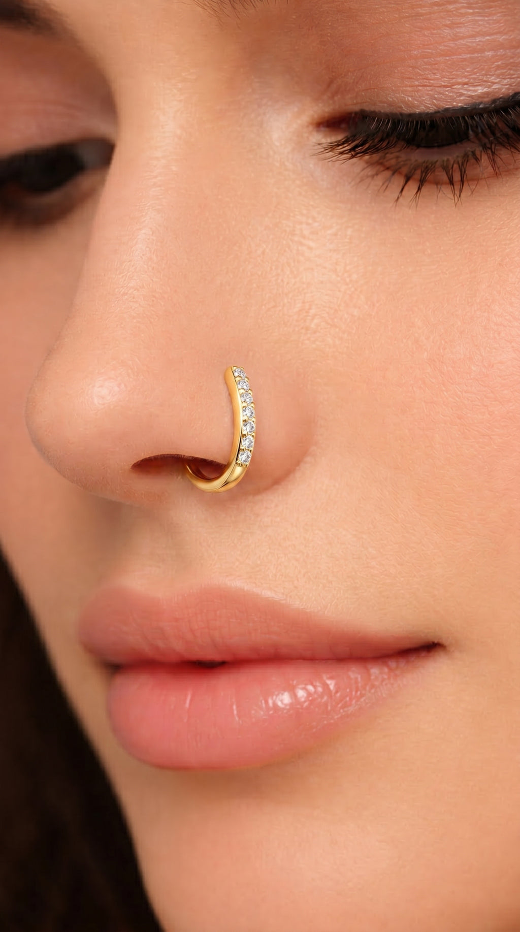 Royal Multi Stoned Press on nose ring